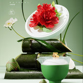 Handmade ceramic flower aromatherapy diffuser + tea set