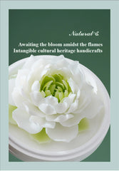 Handmade ceramic white lotus flower aromatherapy diffuser