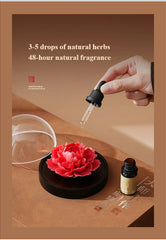 Handmade ceramic flower aromatherapy diffuser + 1 teapot + 4 cups set