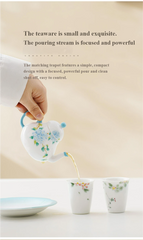 Handmade ceramic hydrangea aromatherapy diffuser + teapot