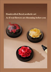 Handmade ceramic flower aromatherapy diffuser + 1 teapot + 4 cups set