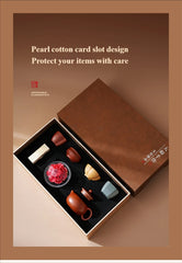 Handmade ceramic flower aromatherapy diffuser + 1 teapot + 4 cups set