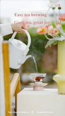 Handmade ceramic rose aromatherapy diffuser + tea set