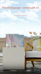 Handmade ceramic rose aromatherapy diffuser + tea set