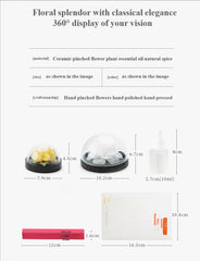 Handmade ceramic double flowers aromatherapy diffuser