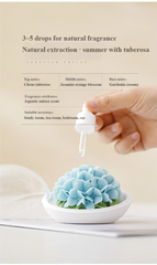 Handmade ceramic hydrangea aromatherapy diffuser + teapot