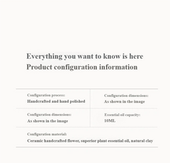 Handmade ceramic hydrangea aromatherapy diffuser + teapot