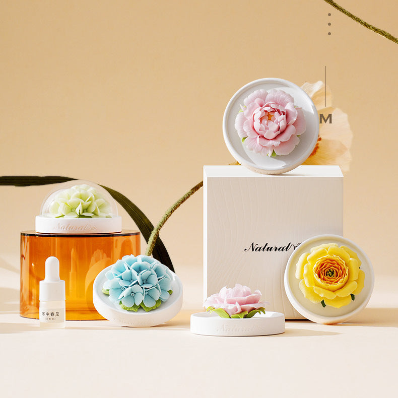 Handmade ceramic flower aromatherapy diffuser
