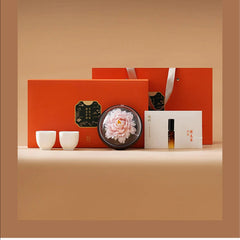 Handmade ceramic peony-shaped aromatherapy diffuser + 2 cups