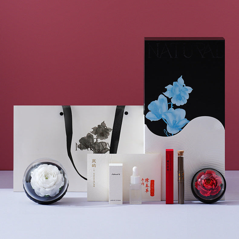 Handmade ceramic double flowers aromatherapy diffuser