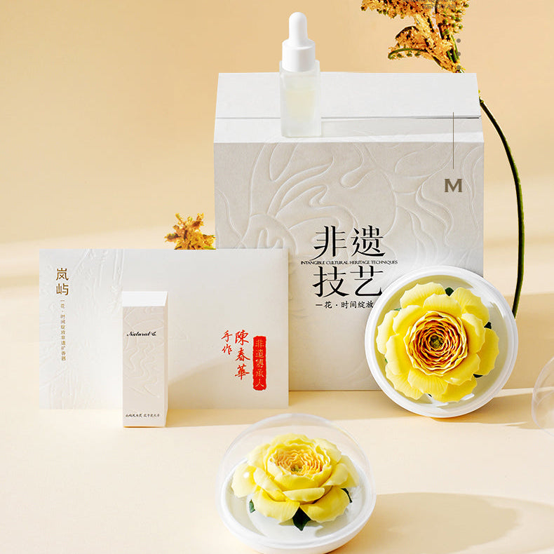 Handmade ceramic austin rose aromatherapy diffuser