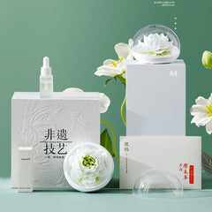 Handmade ceramic white lotus flower aromatherapy diffuser