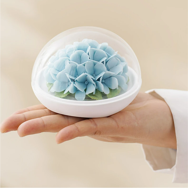 Diffuseur d'huiles essentielles en céramique artisanale à l'effigie d'une hortensia + théière