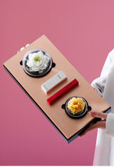 Handmade ceramic double flowers aromatherapy diffuser