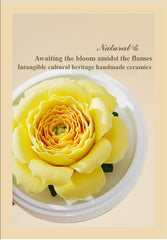 Handmade ceramic austin rose aromatherapy diffuser