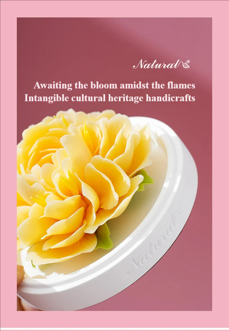 Handmade ceramic Yao yellow peony aromatherapy diffuser
