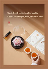 Handmade ceramic peony-shaped aromatherapy diffuser + 2 cups