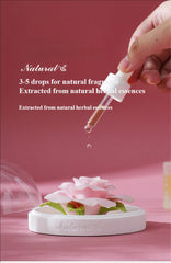 Handmade ceramic pink rose flower aromatherapy diffuser