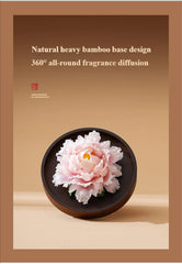 Handmade ceramic peony-shaped aromatherapy diffuser + 2 cups