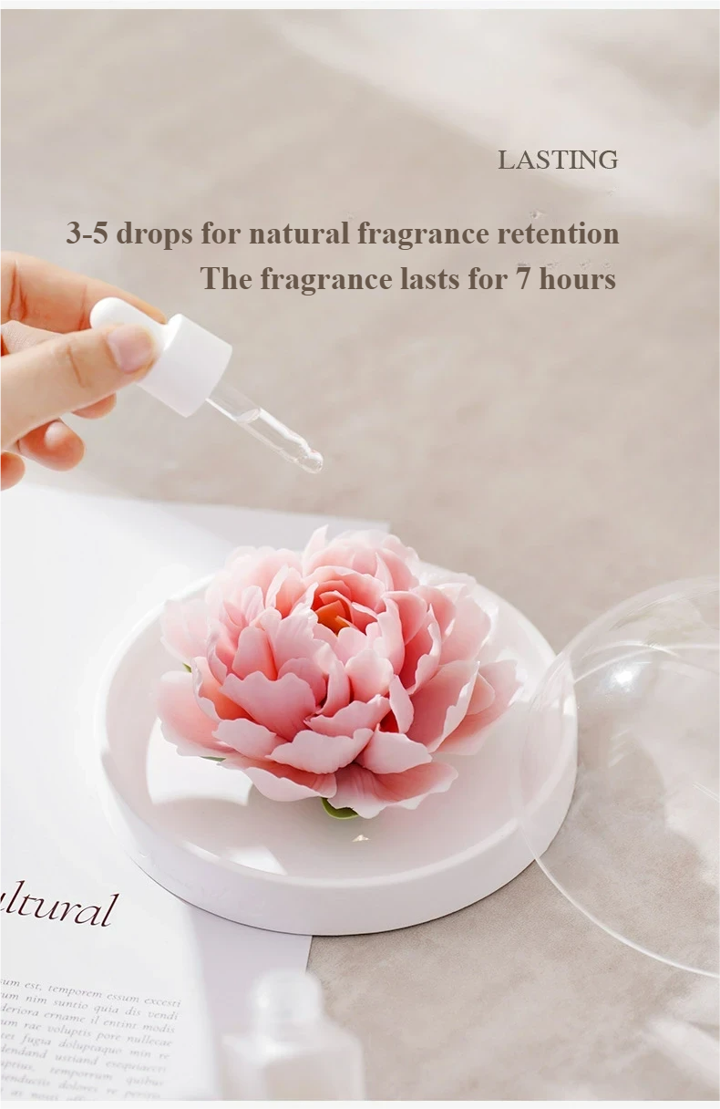 Handmade ceramic Zhaoyuan peony aromatherapy diffuser