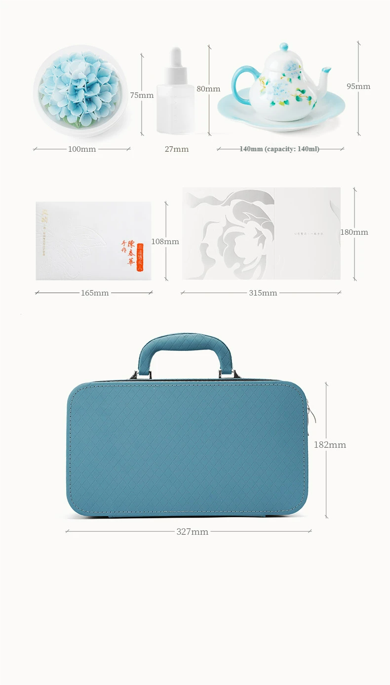 Diffuseur d'huiles essentielles en céramique artisanale à l'effigie d'une hortensia + théière