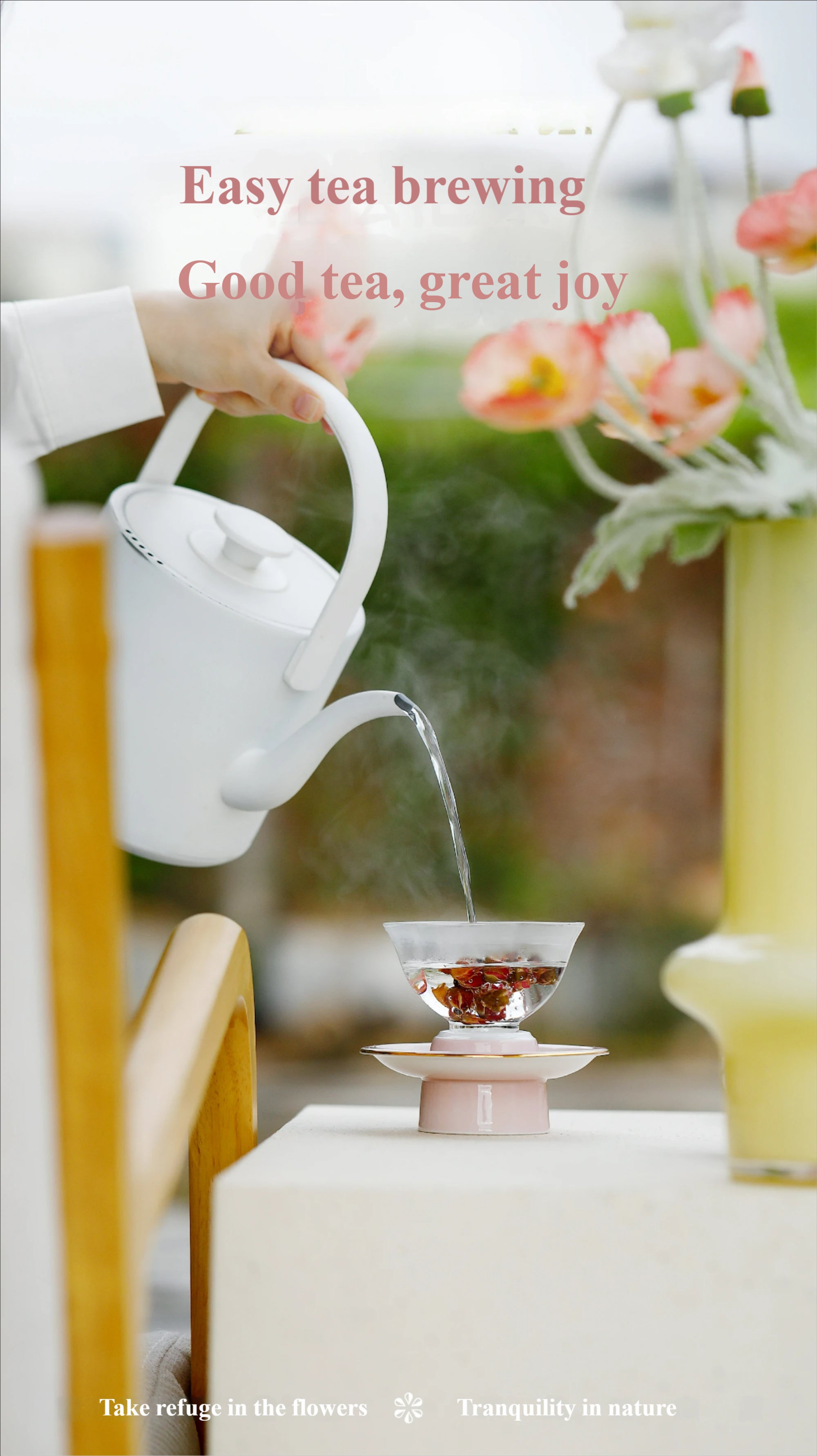 Handmade ceramic rose aromatherapy diffuser + tea set